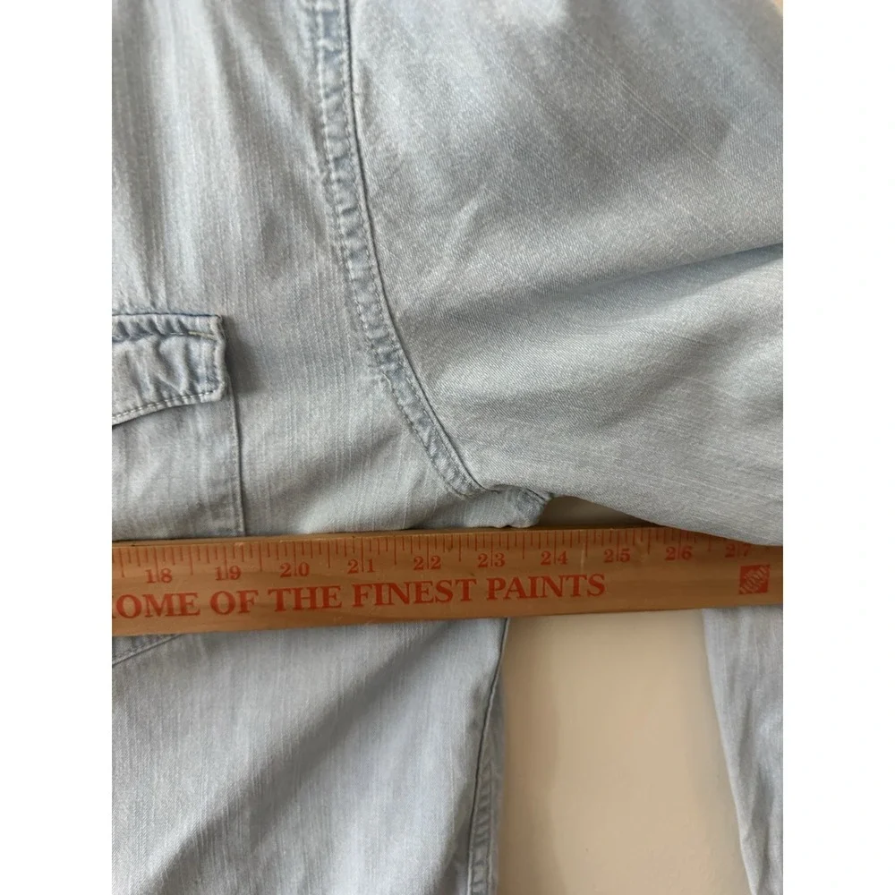 Levi's Denim Long Sleeve Western Shirt Men's XXL Pearl Snap Light Blue 3LYLW2262